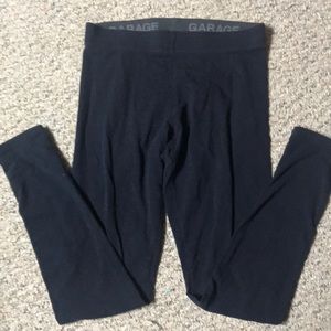 dark blue mid waisted garage pants